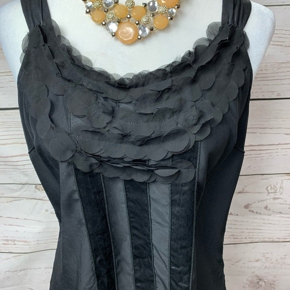 NWOT WHBM Silk Pleated Ruffle Sleeveless Top - Picture 2 of 6
